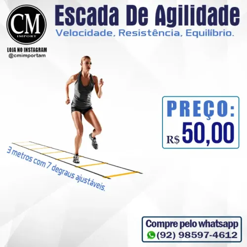 Escada de Agilidade Ajustável (3 metros - 7 degraus)
