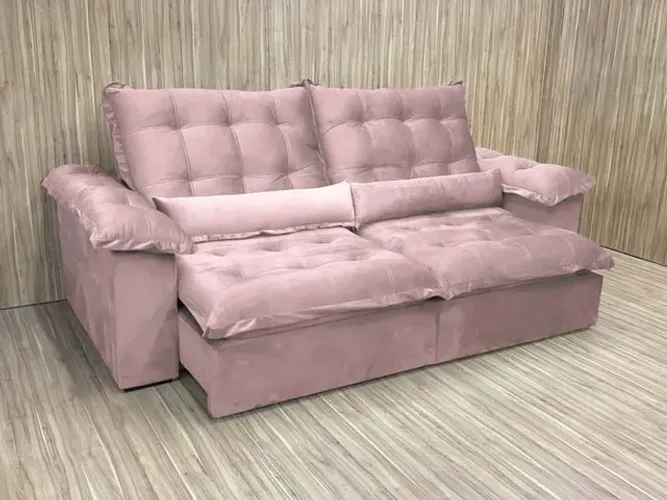 Sofá Retrátil Reclinável Rose 2,50m Molas Bonnel a65