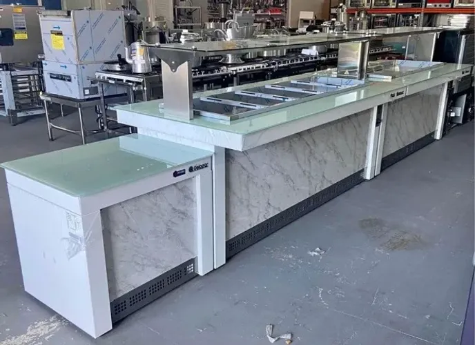 Jogo Buffet Branco Refrigerado Aquecido e Modulo Balança Pronta entrega (Ester)