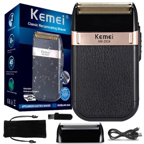 Babeador Elétrico Kemei Shaver KM-2024 Original Marca Kemei