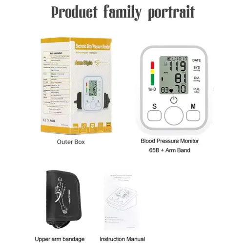 Monitor de pressão arterial/Tensiometro digital de Braço Completo e Preciso