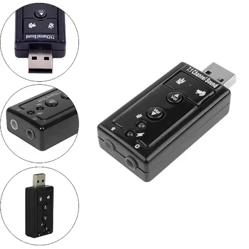 Placa de audio USB, Adaptador Áudio 7.1 Para P2, Pc, Notebook - Kross em São Luís ma