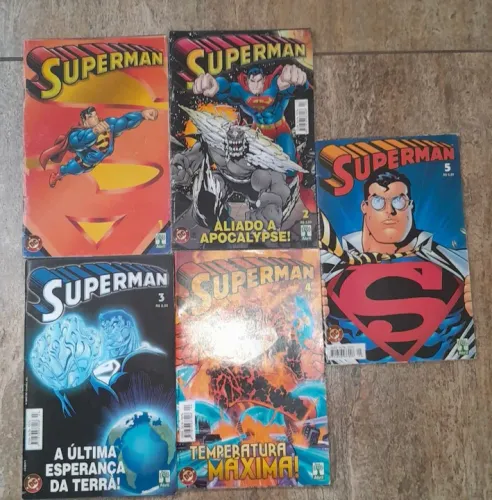 HQ Superman - Edições 1 a 5 e liga da justica/batma Editora Abril