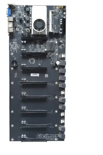Placa Mãe Mineração Btc-t37 P/ 8 Gpus + Processador + memoria