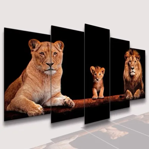 Quadro Família Leão 160x90