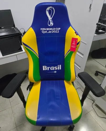 Cadeira Gamer CheckPoint Edição Limitada Brasil Copa do Mundo 2022