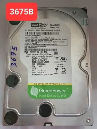 Placa Hd 2 Tb Wd20eurs-63848y0 - Cod. 3675b