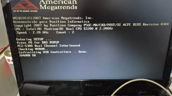 Kit Placa mãe P5GC-MX + Processador Intel Dual E2200 + 2Gb memória antiga retrô