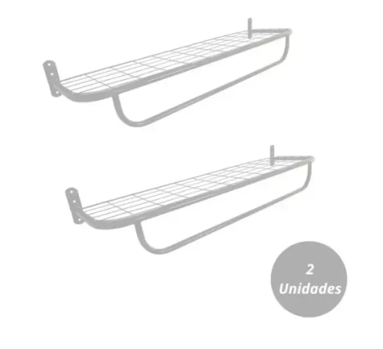 Kit 2 Cabideiros De Parede Arara Para Área De Serviço 1,00m