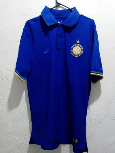Camisa M original polo azul e amarelas masculinas da Nike