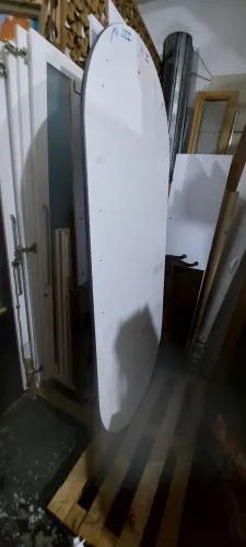 Tampo de mesa oval branco