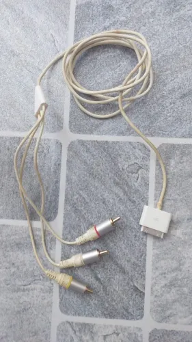 cabo ipod Video original Conversor AV RCA Iphone 4S Ipad DI-121425