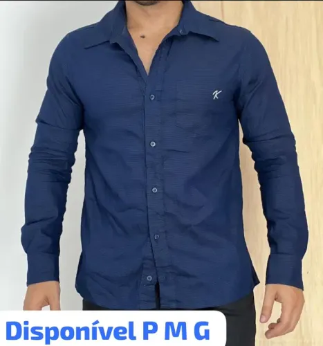 Camisa manga longa Jeans Masculina