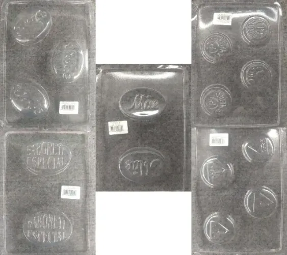 Formas de acetato sabão R$ 0,50 a unidade