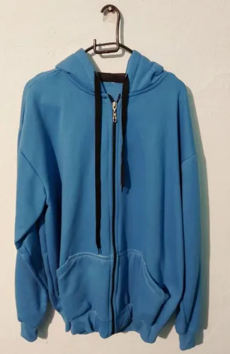 Moletom Canguru Streetwear Tamanho: G Cor: Azul - Shein