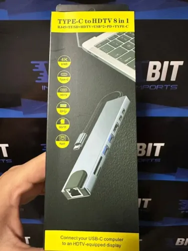  Hub USB-C 8 em 1 | Novo Lacrado | Garantia