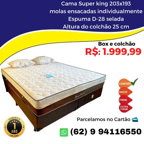 Cama Super King 203x193 Molas Ensacadas
