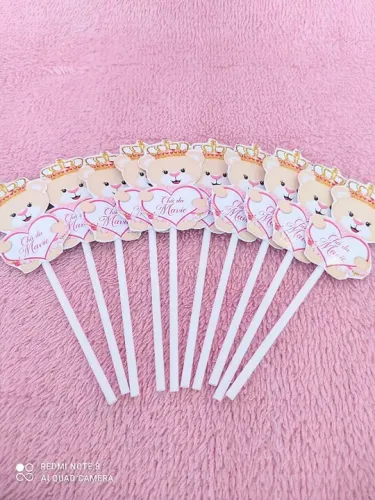 Topper para cupcake, mamadeira, caixinhas personalizadas pra chá de bebê 