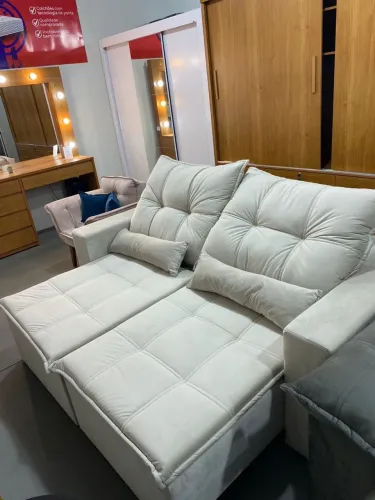 Sofá retrátil 2 Lugares Moderno e Confortável