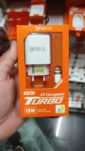 Kit Carregador Turbo 18W Hrebos para iPhones