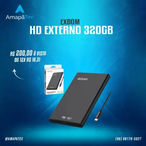 HD Externo 320GB  X-Bom