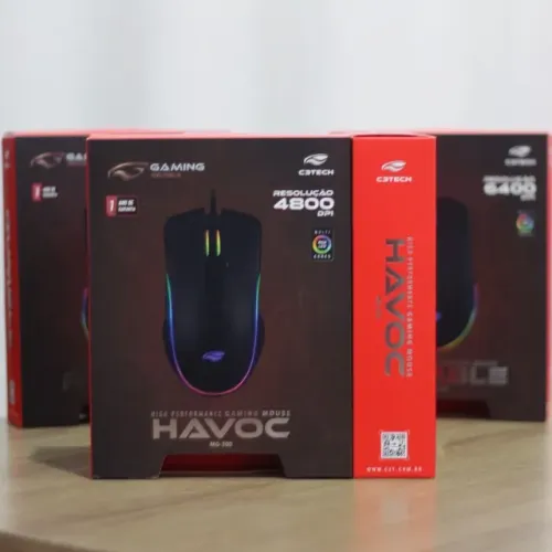 Mouse Gamer USB com RGB DPI de 4800 7 botoes mg-300bk