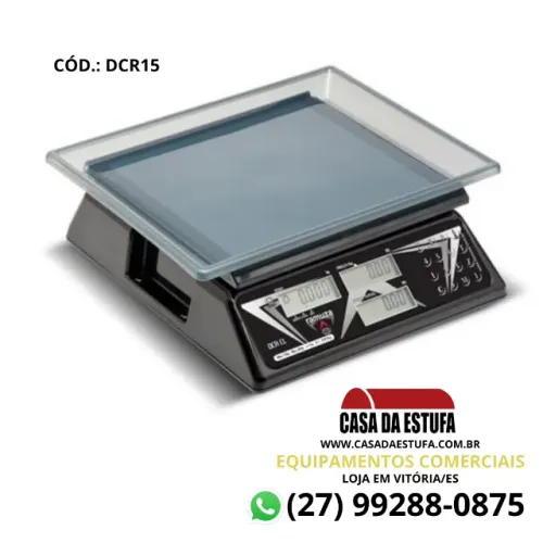Balança Digital Ramuza Inmetro Preta - 15 kg - dcrb lc 15 KG