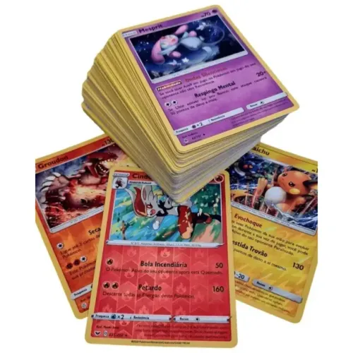 kit de Cartas Pokémon 50 unidades com Brilhantes Garantidas - Produto Original
