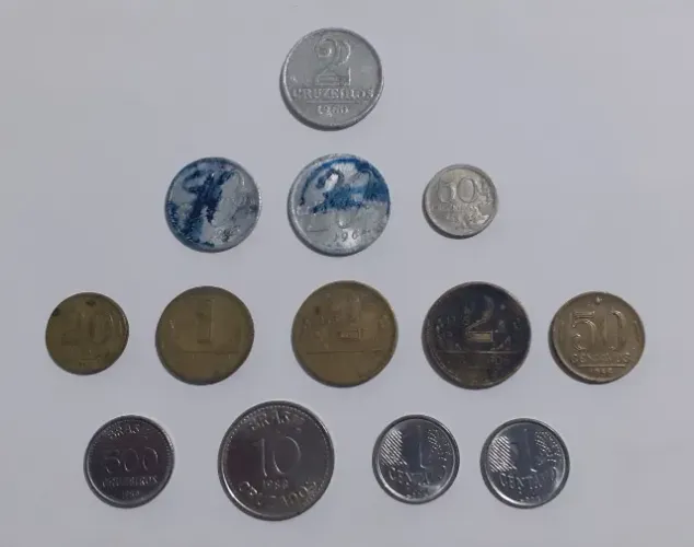 Lote 13 Moedas Nacionais Centavos / Cruzeiros / Cruzados 