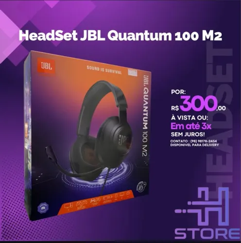 Headset JBL Quantum 100 M2 - Novo - R$ 300,00