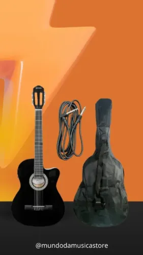 VIOLÃO NF-14 GIANNINI + CAPA BRAVO + CABO P10 BRINDE