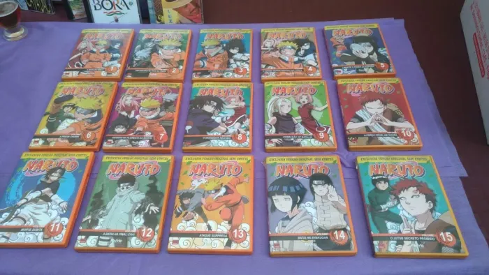 Lote DVDs do Naruto, originais, 15u, bom estado.