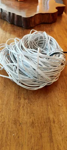 Lote de material elétrico (cabo paralelo, tomadas,disjuntor) itens novos sobra de obra