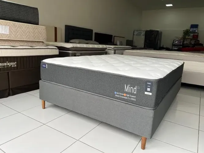 Cama Box Casal Nova Mannes Mind Molas Ensacadas Suporte 150 Kg Pronta Entrega!
