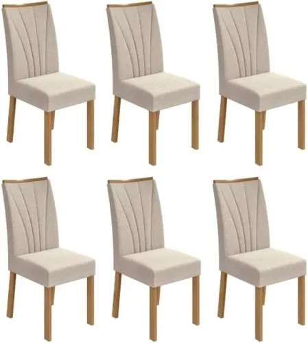 Conjunto 6 Cadeiras No Linho