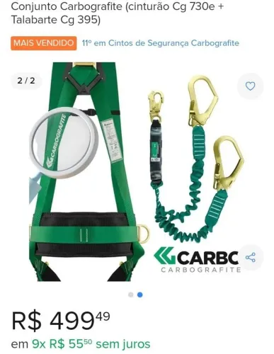 Conjunto de Segurança para trabalho em altura