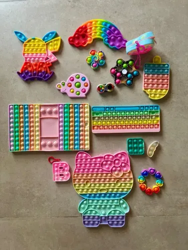 Pop It Fidget Brinquedos Sensoriais - Kit Completo