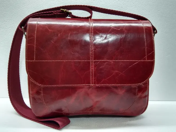 Bolsa Couro legítimo Nova vermelha