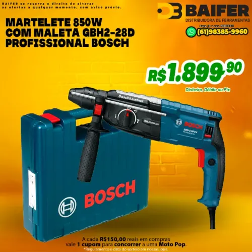 Martelete 850w Com Maleta GBH2-28D Profissional Bosch