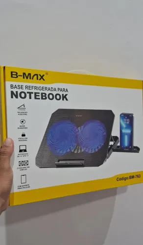 suporte para notebook base refrigerada com 2 cooler ventilador 