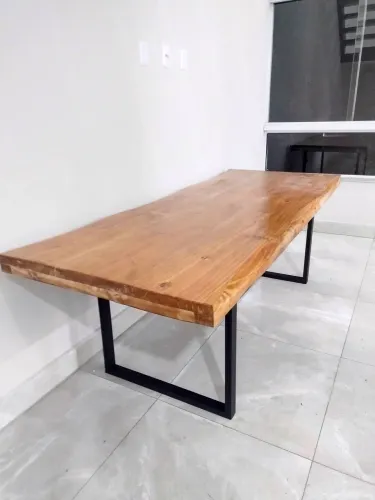 Mesa de Jantar Rústica Madeira Maciça