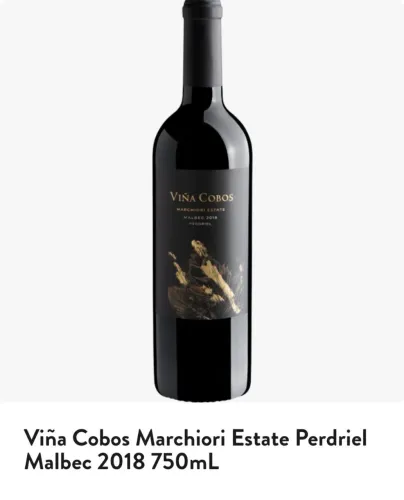 Vinho Viña Cobos Marchiori Estate Perdriel Malbec 2018