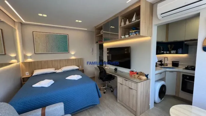 Studio à venda e locação mobiliado e reformado Embaré Santos/ SP