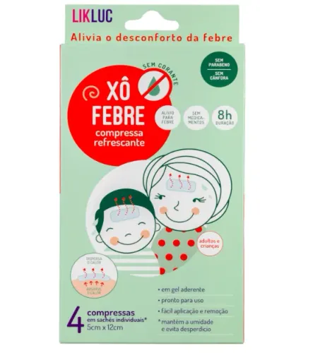 Likluc Xô Febre - compressas refrescantes para alivio da febre, Azul Oceano, Tamanho Único