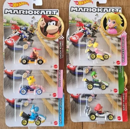 Mario Kart Hot Wheels Coleção Kit Com 6