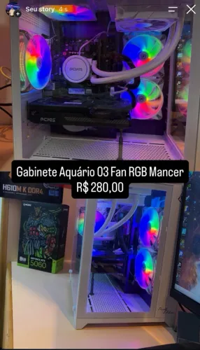 Gabinete Aquário com 03 Fan