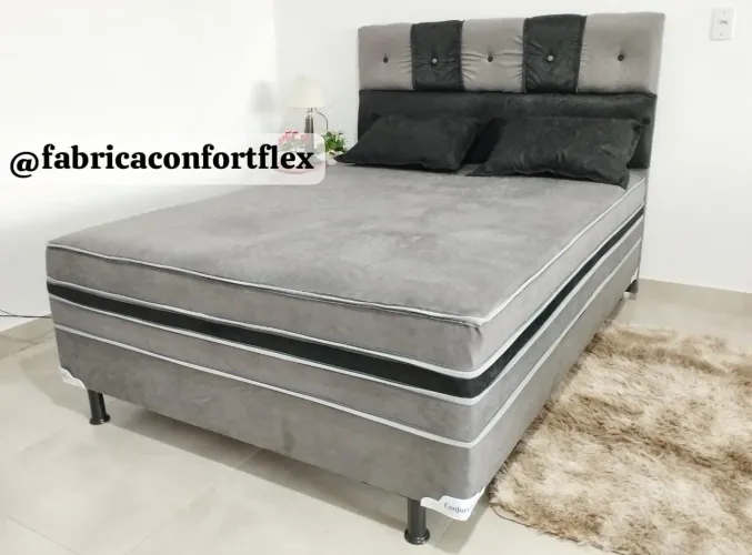 Cama casal em espuma ou de malas ensacadas