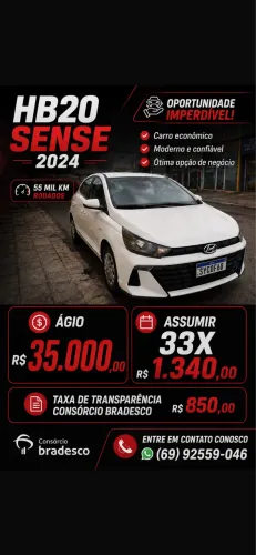 Hyundai HB20 Sense 1.0 Flex 12V MEC 2024