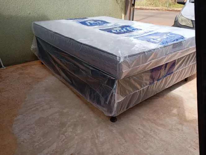 Cama Baú Casal com Colchão Espuma D28 Novo - Sob Encomenda 
