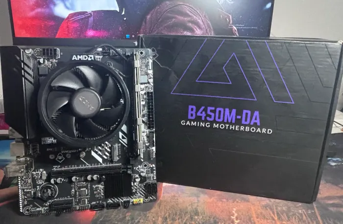 Processado Ryzen 5 4500 e placa mãe B450-MDA 